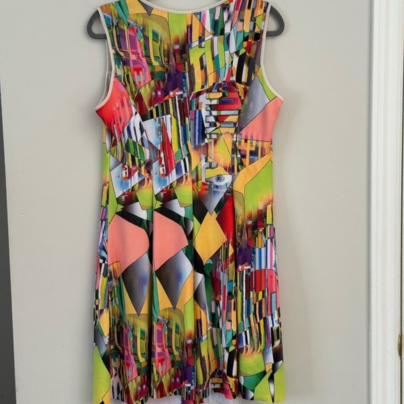 Joseph Ribkoff Multicolor Geometric Dress. Ptp 19” - Picture 3 of 5